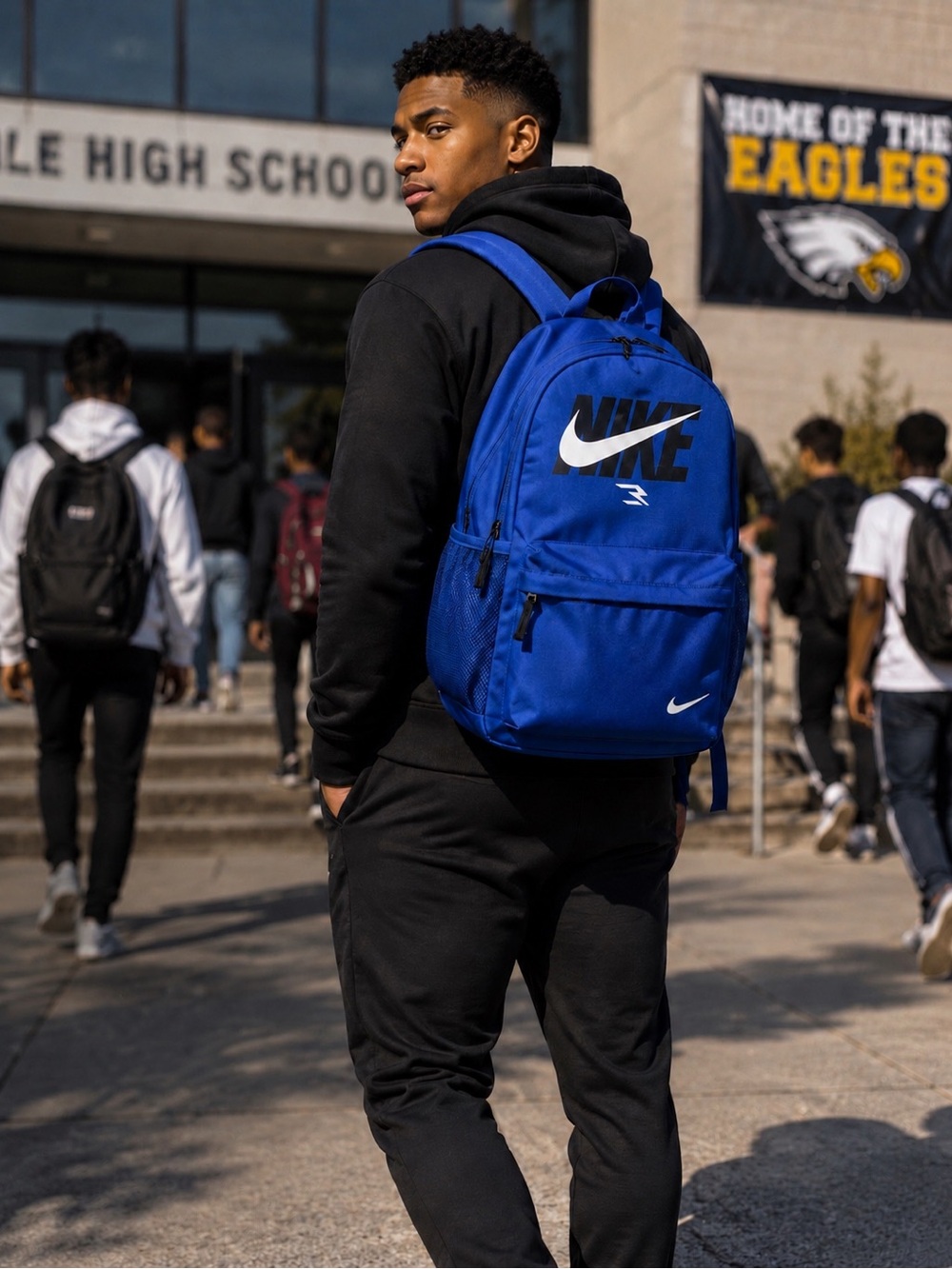 Nike Russell Wilson Blue Everyday Backpack - Durable 15”Laptop Bag